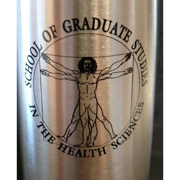 Insulated STAINLESS STEEL 17oz Water Bottle HEALTH SCIENCES Vitruvian Man Logo