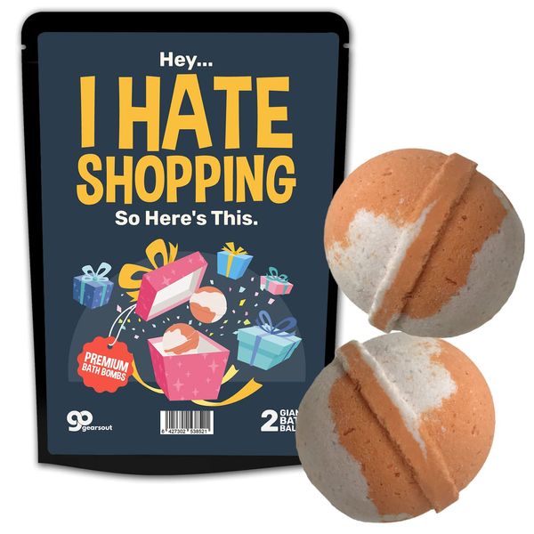 I Hate Shopping So Heres This Bath Bombs for Friends Unisex White Elephant Gift Ideas Holiday Bath Bombs for Women Secret Santa Gifts for Adults