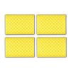 Saleen Rectangular Mat Retro Yellow Set of 4