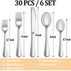 Flatware Set Stainless Steel Silverware Cutlery Tableware 30 Piece Service for 6