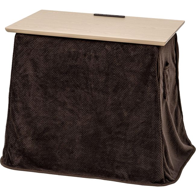 Yamazen KDK-80 Kotatsu Futon (Kotatsu Table GDK-F8050T (ON), Washable, With Pockets, Brown