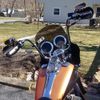 Motorcycle Mini Oval Mirrors Black For Harley Touring Road Glide Softail Custom