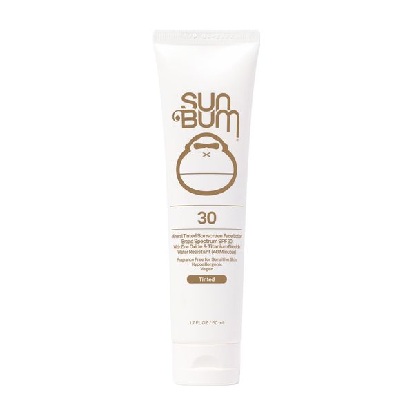 Sun Bum Mineral SPF 30 Tinted Sunscreen Face Lotion | Vegan and Reef Friendly (Octinoxate & Oxybenzone Free) Broad Spectrum Natural Sunscreen with UVA/UVB Protection | 1.7 oz