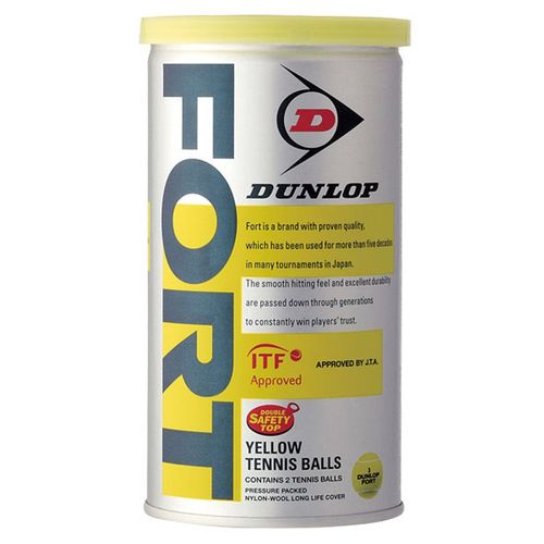 Dunlop Safty Top FORT Hard Tennis Ball, 1 Can (2 Balls)