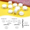 TOAOB 500 Sets T5 Snap Button Fasteners Plastic White Press Studs 12mm for DIY Clothes