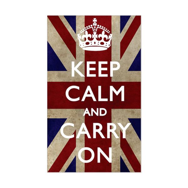 CafePress Large_KEEP_CALM_UNION_JACK Rectangle Bumper Sticker Car Decal