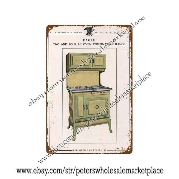 1930 Eagle Foundry Co Belleville Illinois Hi Oven combination range stove tin