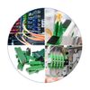 sourcing map LC to LC Fiber Coupler Flange Type Fiber Optical Adapter Connector for Server Rack, Patch Panel Singlemode/Multimode 2Pcs