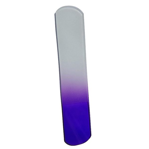 Hand Made Glass Foot File & Pedicure Rasp, Genuine Czech Tempered Glass | Hard Skin Remover, Corn, Calluses & Dead, Coarse Skin Remover Purple