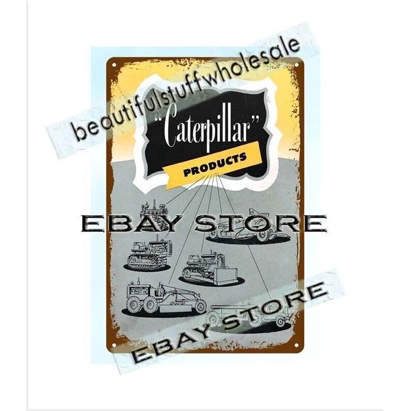 1940s earthmoving bulldozer TRACTOR Bulldozer Scraper Grader tin sign