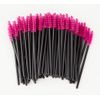 Kittro 100 Pcs Disposable Eyelash Brush, Eyebrow Brush, Screw Brush, Eye Makeup, Cosmetics (Rose Color)