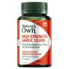 Nature's Own Garlic High Strength 10,000 for Immune Support - 100 Tablets