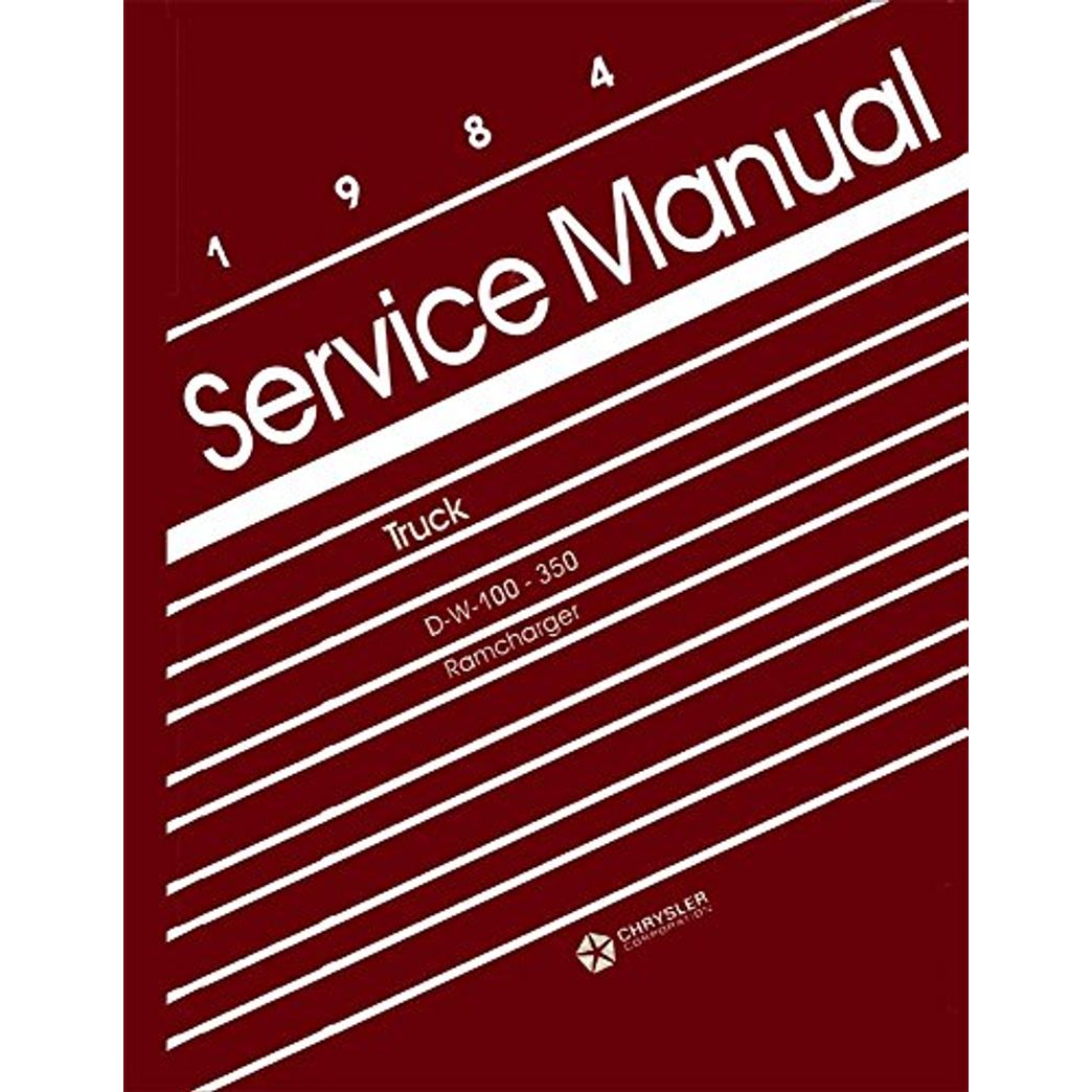 bishko automotive literature 1984 Dodge Ram Truck Ramcharger Shop Service  Repair Manual Book Reference OEM