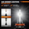 SEALIGHT LED Headlight Bulbs Conversion Kit 9005+H11 High Low Beam Bright White