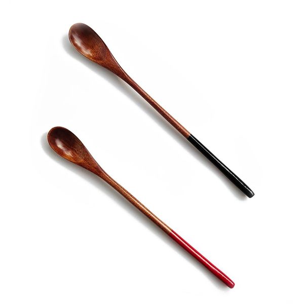 KXLCGYK Wooden Muddler Spoon Set of 2 Long Spoons Stirring Sticks Pair Muddler Coffee Spoon Teaspoon Stirrer Set Stirring Spoon Not Dishwasher Safe