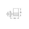 GROHE 40447001 Essentials Glass With Holder, Starlight Chrome