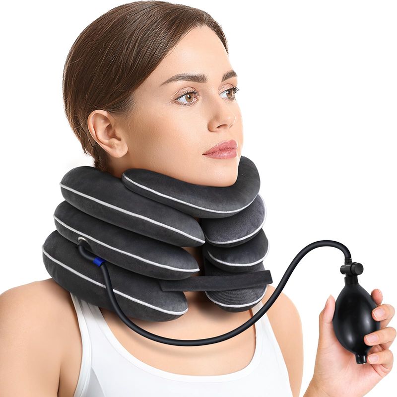 AUVON Inflatable Neck Stretcher for Cervical Traction, Cervical ...