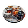 Drummer Drum Set Art - Painting Drum Set PC PopSockets Swappable PopGrip