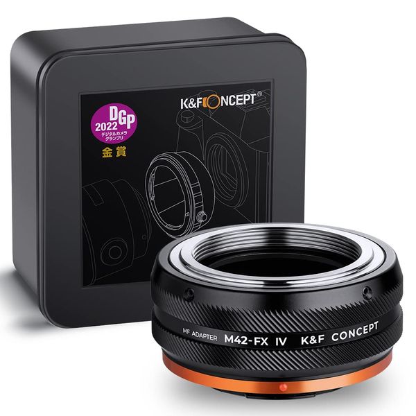 K&F Concept Lens Mount Adapter M42-FX IV Manueller Fokus Kompatibel mit M42 Objektiv und Fujifilm X Mount Kameragehäuse.