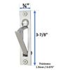 QCAA Solid Brass Edge Pull, 4", Antique Brass, 1 Pack, Made in Taiwan