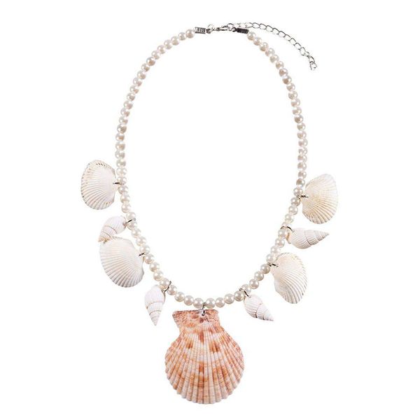 Boland Kette 51031 Mermaid Necklace with Shells and Beads for Adults, Costume Jewellery, Carnival, Theme, Halloween, Beach Party, Multicoloured, Standard Size