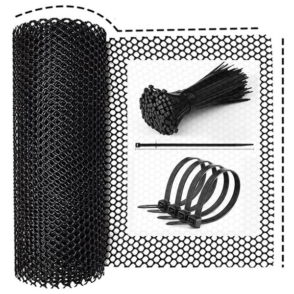 Size: Hole 0.3 inches (8 mm) x Width 15.7 inches (40 cm) x Length 32.8 ft (8 m) / Cat Escape Prevention Netting Plastic Mesh Net for Dogs and Cats Screen Door Fence Prevents Fence Guard Garden Trees