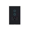 Smart WiFi Light Switch, No Hub Required, Compatible with Alexa and Google Assistant, Single Pole, White (Black)