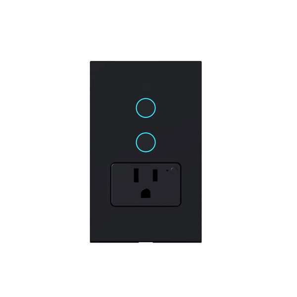 Smart WiFi Light Switch, No Hub Required, Compatible with Alexa and Google Assistant, Single Pole, White (Black)