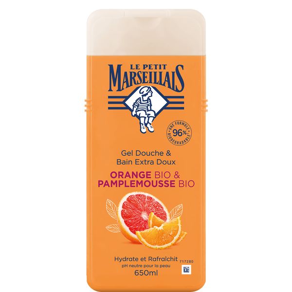 Le Petit Marseillais Extra-Gentle Shower & Bath Gel Organic Orange & Organic Grapefruit 650ml