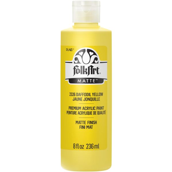 FOLK ART ACRYLIC 8OZ DAFFODIL