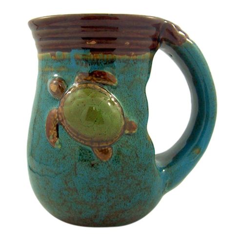 Cape Shore Handwarmer Coffee Cup with Summer Seas Turtle Design, 18 Ounce
