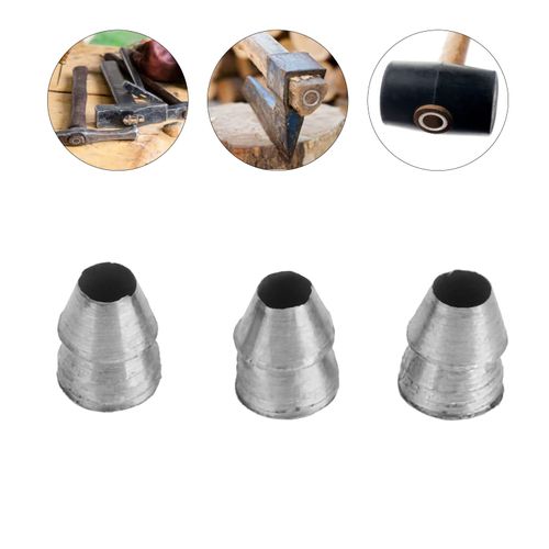 TOPINCN 20pcs Safety Round Handle Wedges Steel Hammer Handle Splitting Wedge Set Hammer Handle Wedge Kit for Axe Claw Hammer Sledge(Diameter 8mm / 0.31in)