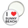 I Love Sunny Beach - 77mm Round Compact Mirror