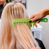 Kumi Wheat Eco-Friendly Shampoo Rake Green - Wide Teeth Detangling Comb