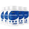 FocusWell - Brain Support- 5 Bottles- 300 Capsules