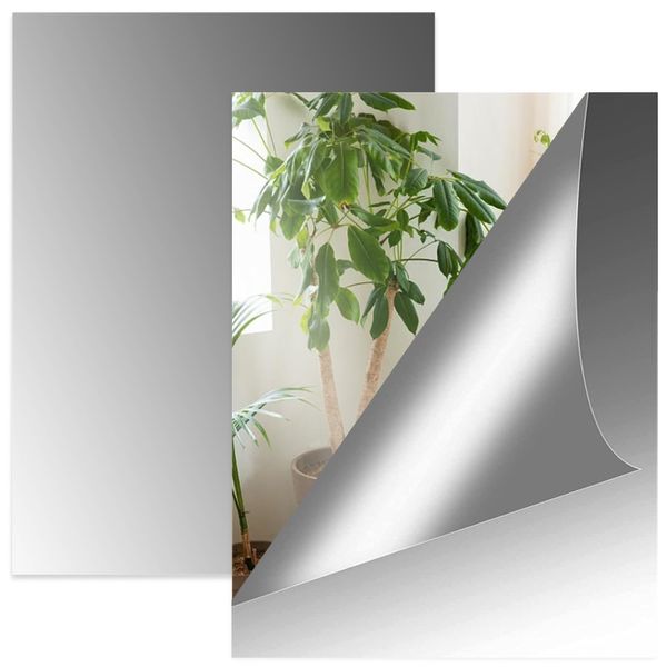 2Pcs Klebespiegel für Schrank 2mm,Spiegel zum Kleben,Dekorative Wandspiegel,Spiegelfolie Wand,Spiegelfolie Schrank,Spiegel Folie,Acryl Spiegel,Spiegelplatte,für WC,Wohnzimmer,15 * 20cm