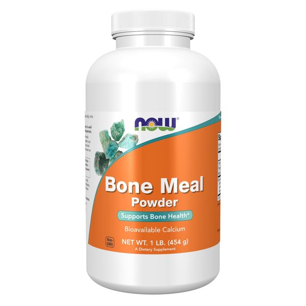 NOW Bone Meal Powder 1 Pound Gluten Free Non GMO Calcium Source