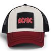 Amplified Trucker Baseball Cap with Adjustable Snapback Closure, Breathable, ACDC Red-Black, One Size