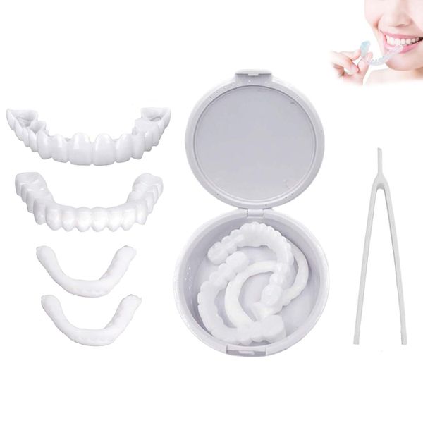 Clip in Veneers Teeth Dentures Fake Teeth Braces Clip False Teeth Teeth Covers for Bad Teeth Snap on Veneers Teeth Clip in Veneers Teeth Veneers Snap on Veneers Teeth Dentures False Teeth Set