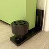 Adjustable Floor Guide Wall/Door Bottom Guide Sliding Barn Door Hardware Black 2PC