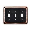 (5 Pack) Triple Switch Tenley Wall Plate Bronze with Copper Highlights