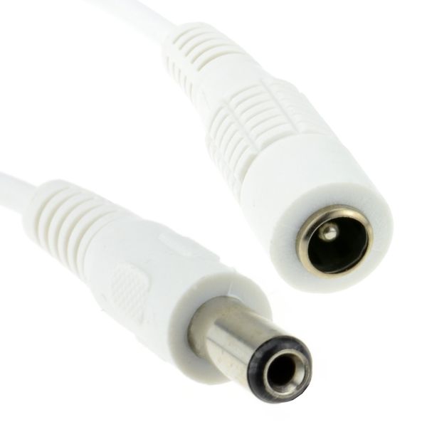 kenable 5.5 x 2.1mm DC Power Plug to Socket CCTV Extension Cable 20m White