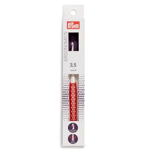 Prym PRM218484 PRYM_218484 Ergonomic Crochet 3.5mm Red