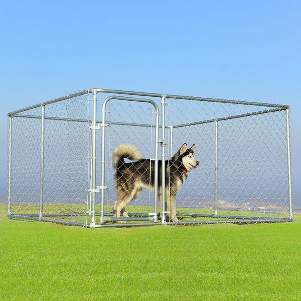 Petsjoy 7.5'x7.5' Large Dog Kennel Pet Dog Run House Shade Cage Backyard Playpen