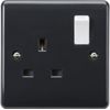 13A 1G DP switched socket with white rocker [Part M compliant]