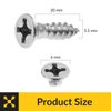 Wood Screw, Flat Head Countersunk, Phillips Drive Pack of 1000