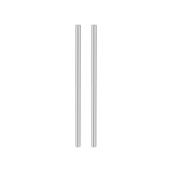 Rebower 304 Stainless Steel Solid Round Rod, 4mmx150mm / Silver Tone / 2 Pcs
