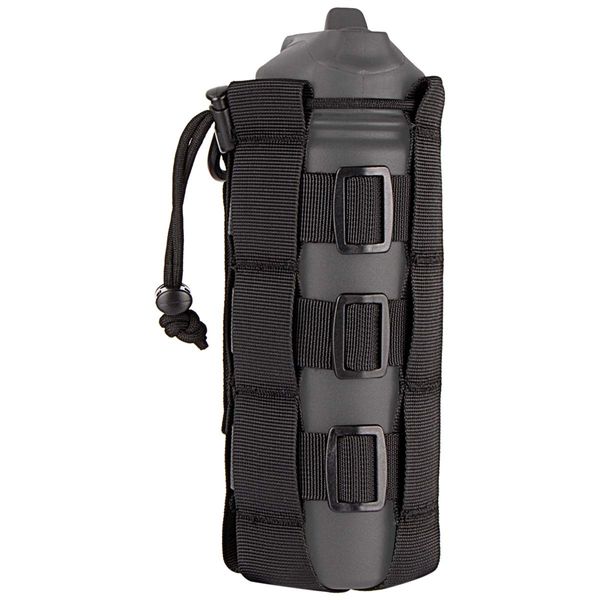 IronSeals Tactical Water Bottle Pouch, Adjustable Drawstring Water Bottle Holder for 16oz - 84oz Bottle