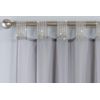 Tyrone Textiles Ltd Vegas Grey Glitzy Tab Top Voile Panel (Drop - 90" (229cm))