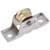 Bordhap 1.6cm Dia Single Roller Window Pane Pulley Doors Wheel Silver + Gold